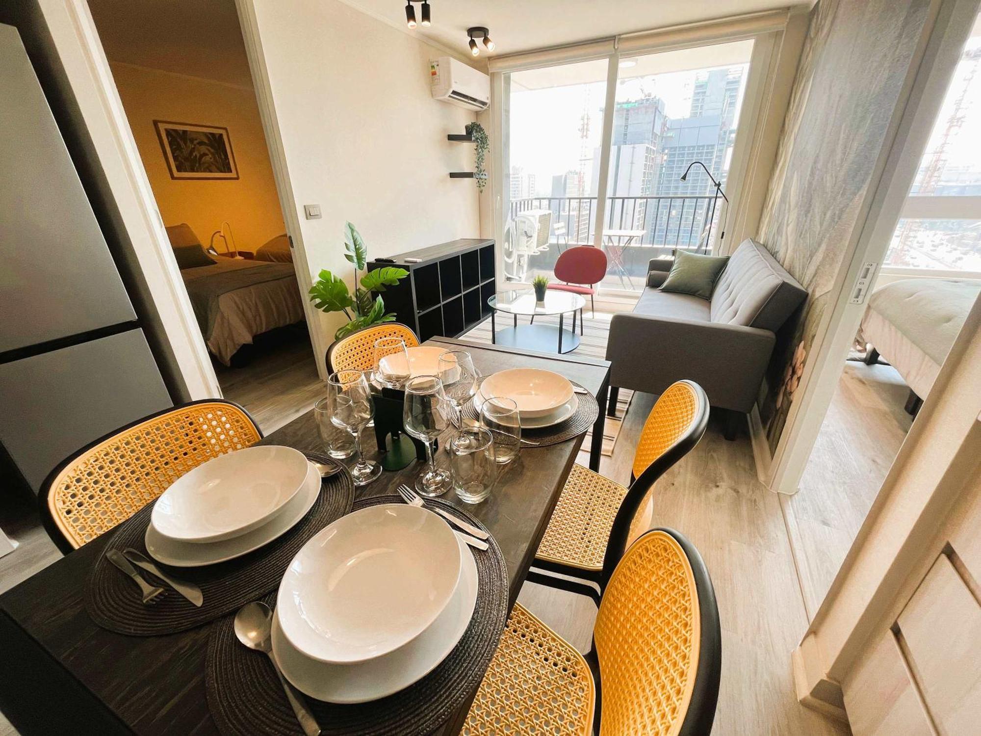 Apartamento Hom I Nuevo Depto 2d2b Nunoa 4pax Metro Plazaegana New1014 Santiago